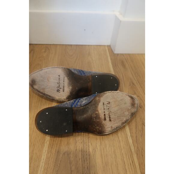 Matisse Walter Denim Blue Southwest Mules Women's Size 8 - Picture 7 of 7